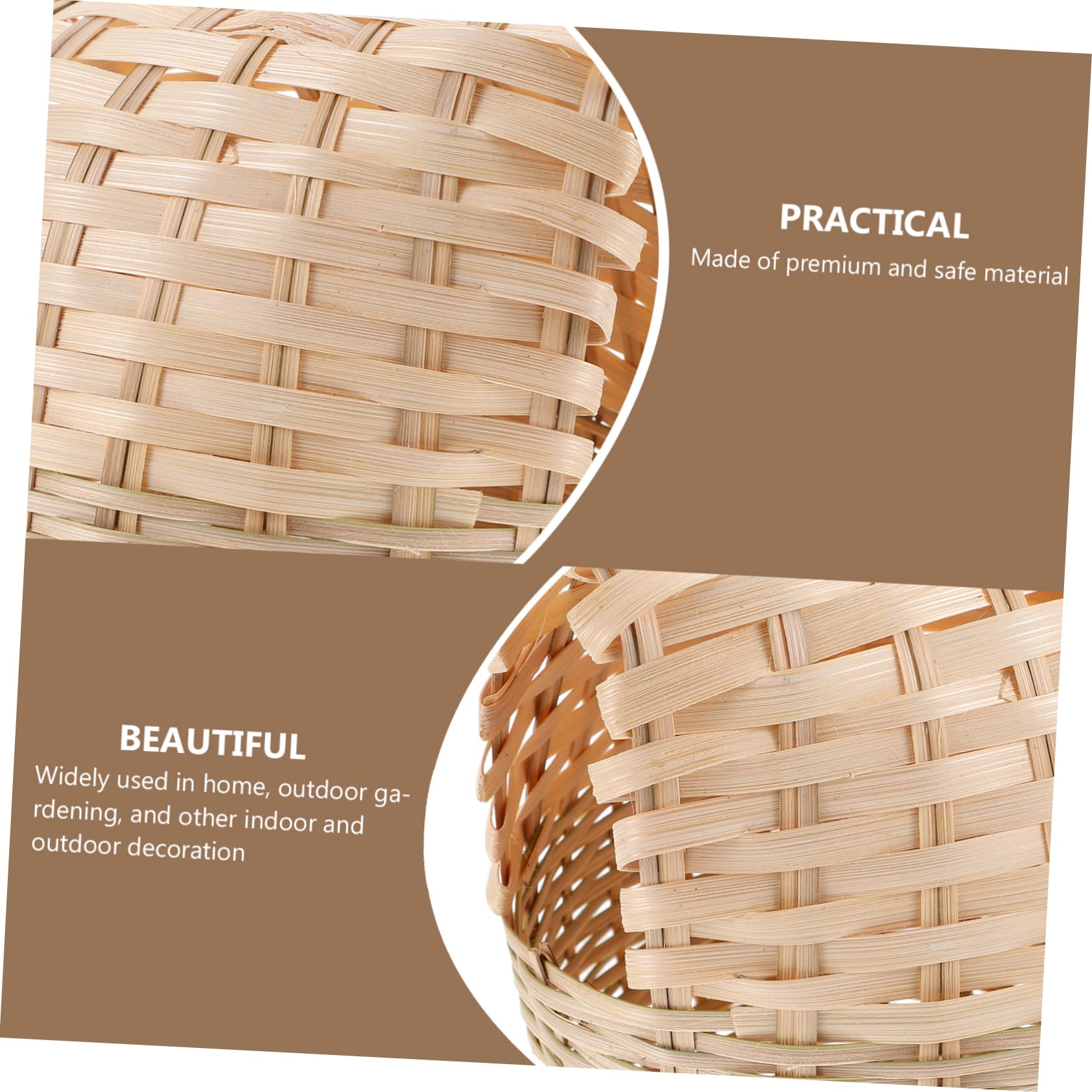 DECHOUS Lot De 5 Cages À Oiseaux Multifonctions en Bambou Tissé À La Main Boîte De Rangement Décorative pour Salon Abat-Jour Nid De Canari Coussin De pour Oiseaux Nid