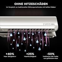 PARWIN PRO BEAUTY Ionos Légáramú Hajegyenesítő 160°C, Nedves-Száraz Használatra, 1200W - Champagne Silver Pro 3