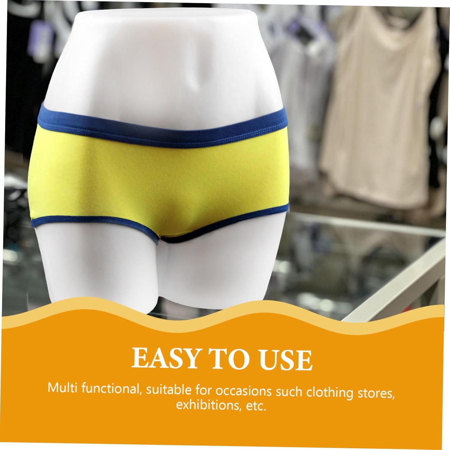 Ciieeo Realistic Skin Tone Women's Pants Table Mannequin Full Body Prop for Window Display Versatile Panty Model for Store Showcases