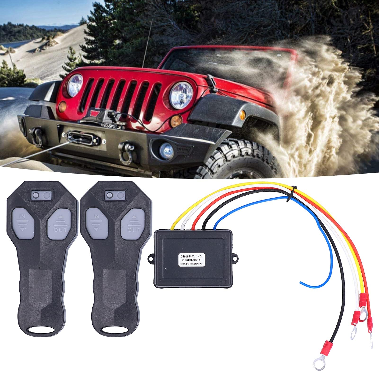 Kit Telecomando Wireless per Verricello 12V, 2 Telecomandi con Batteria, per Auto Camion ATV