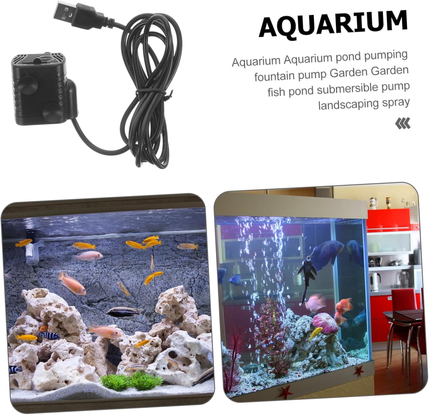 Sosoport 5pcs Portable Submersible Pump Electric Water Pump for Fountain Outdoor