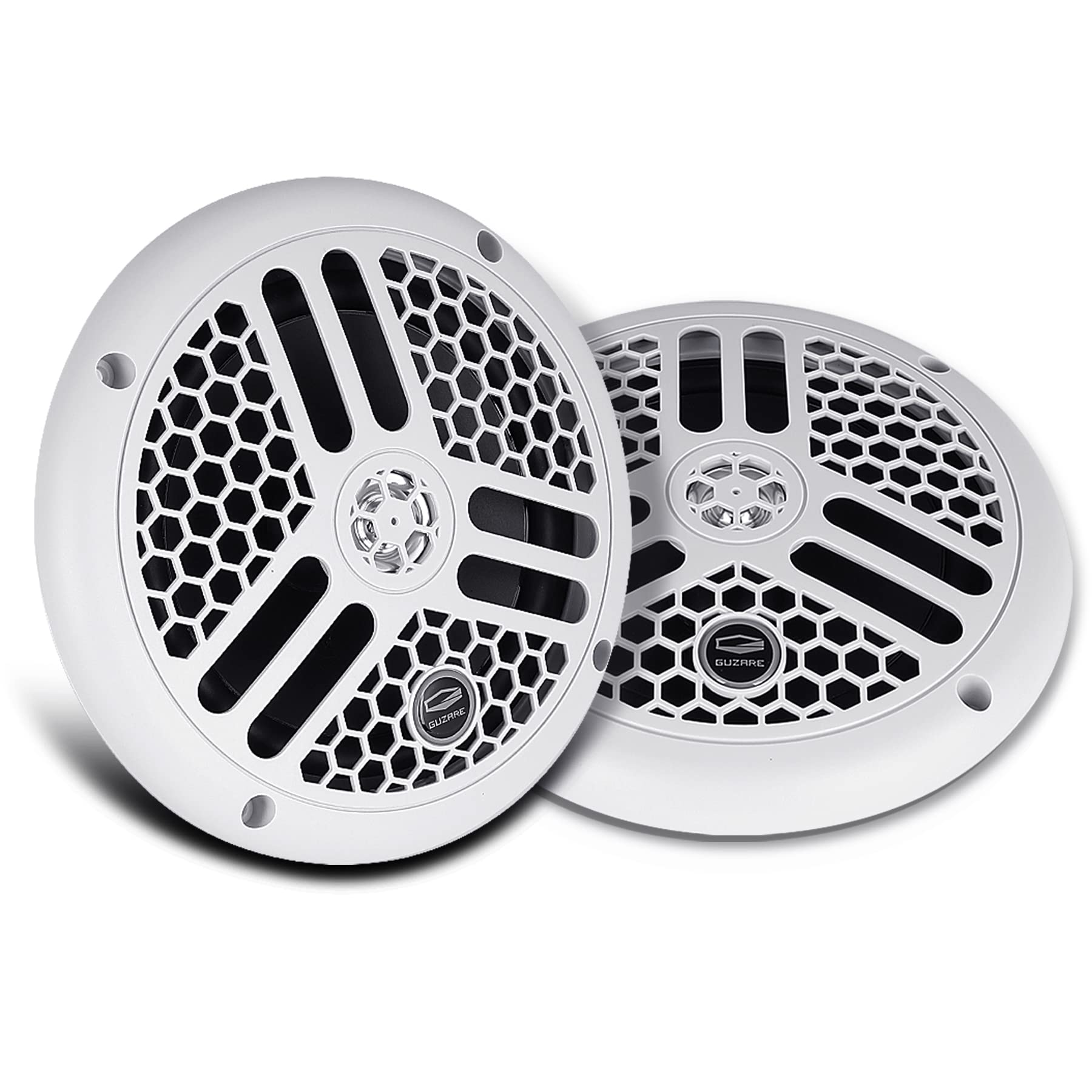 GUZARE 6.5 inch Marine Bluetooth Speakers - 2 Way Waterproof W 