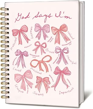 Coquette Pink Bow God Says I am Christian Notebook Journal for Women