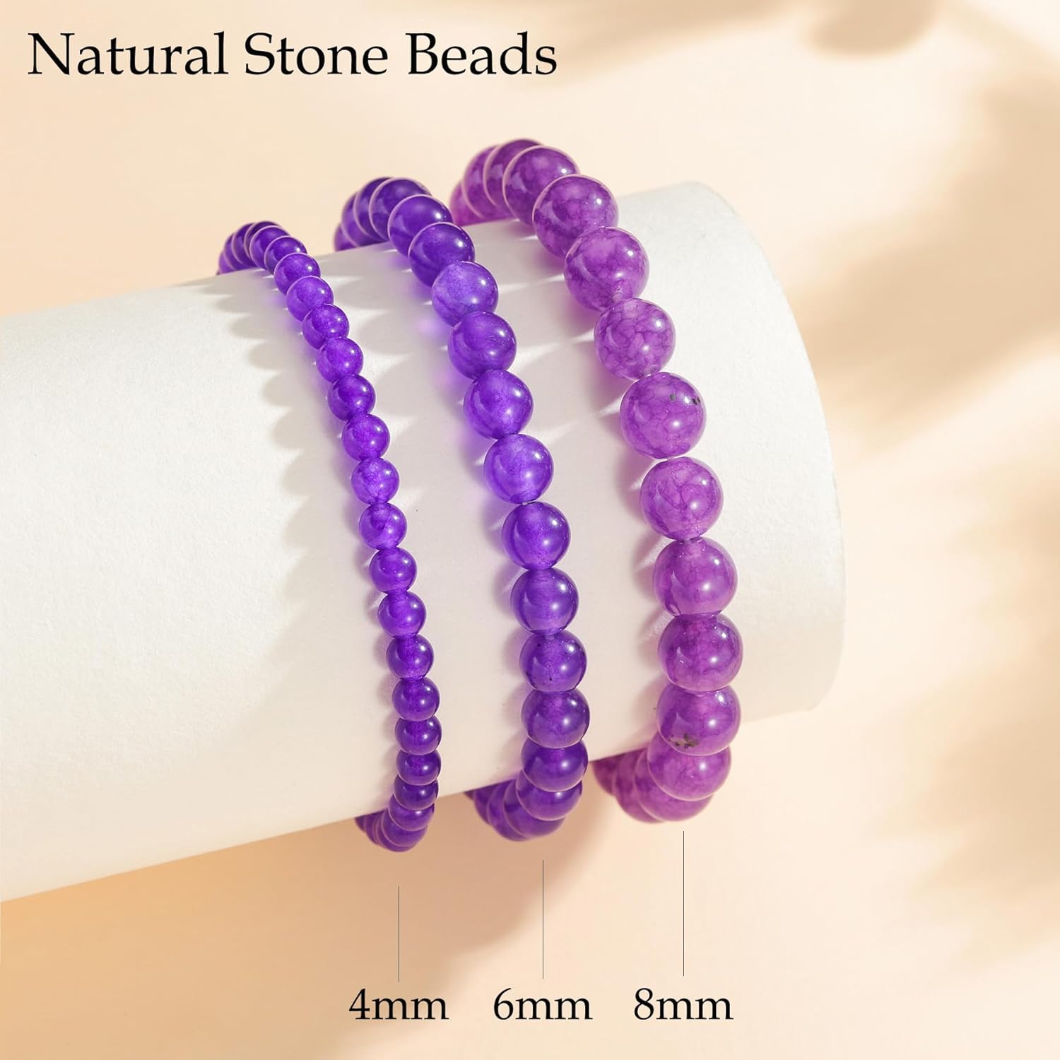 Womens Crystal Beaded Bracelets for Women Men Protective Energy Bracelet Natural Gemstone Bead Bracelet - Image 5