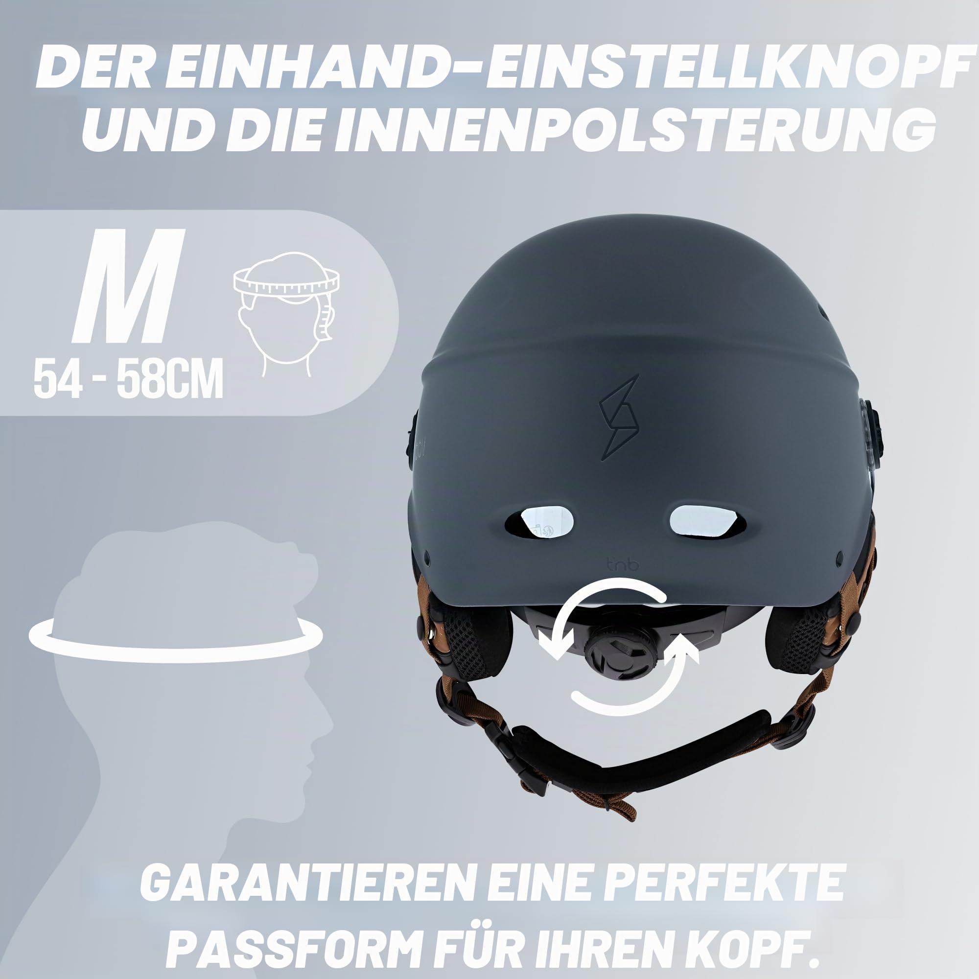 T'nB - Visor, Schutzhelm für Fahrrad und Elektroroller, mit transparentem Visier