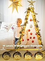 Vista 3 de Paquete de 4 luces de hadas que funcionan con pilas con temporizador de control remoto, tira de luces LED para decoración de interiores