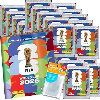 Bundle with World Cup 2026 Sticker - 1 Collector's Album + 25 Packs + Exclusive Collect-it Sleeves Own Brand Bundle