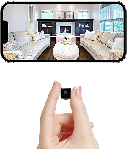 Mini cámara de seguridad 4K WiFi cámara inalámbrica pequeña inteligente portátil HD cámara de niñera con detección de movimiento en la nube y