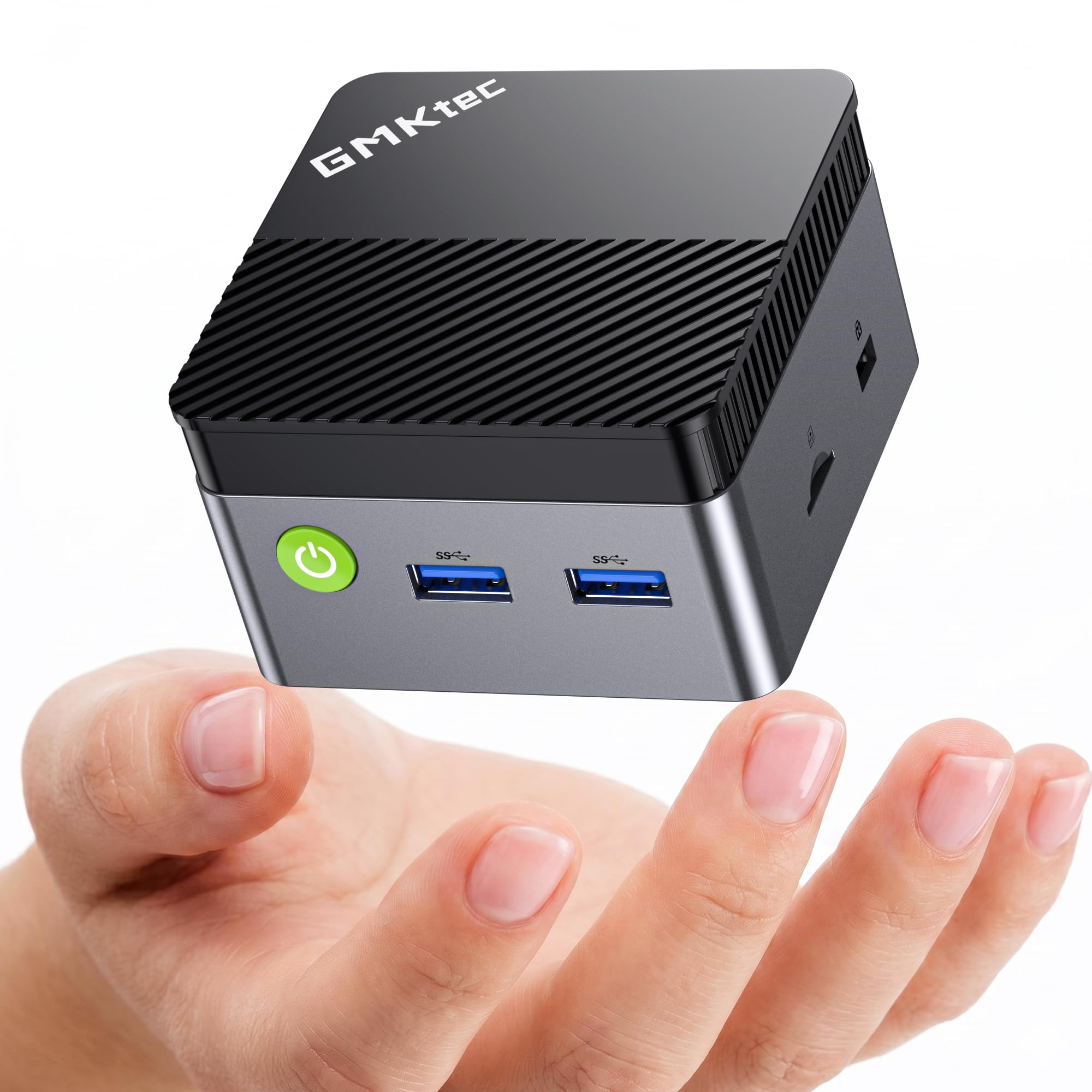 GMKtec G5S Mini PC, Intel N5095 hasta 3,6GHz,8GB LPDDR4, SSD de 128GB, 2*HDMI, Pantalla 4K, WiFi 6, Bluetooth 5.2, Gigabit Ethernet, 3 *USB 3.2, Micro SD, VESA para Empresas y oficinas domésticas