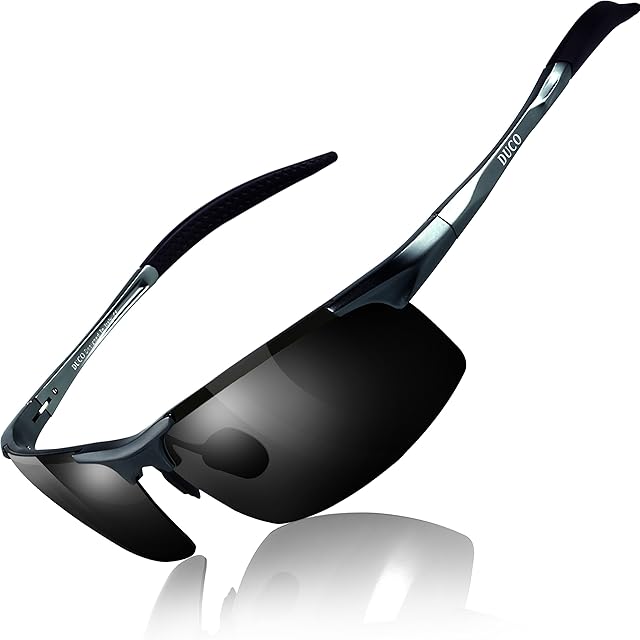 DUCO Men's Driving Sunglasses Polarized Glasses Sports Eyewear Fishing Golf Goggles 8177S