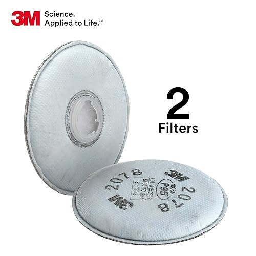 Miniatura 3 de 3M Filtro respirador P95 2078, 1 par, ayuda a proteger contra partículas a base de aceite y sin aceite, nivel de molestia de vapor orgánico/alivio