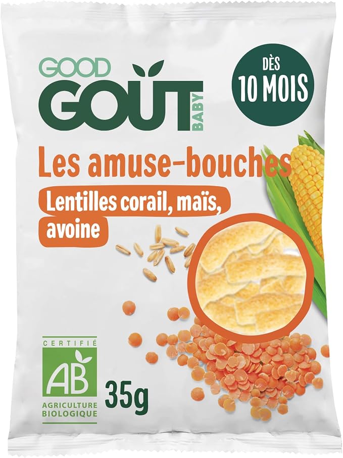 Good Goût Apéribio aux Lentilles Corail et Céréales Bio (Snack dès 10 mois)