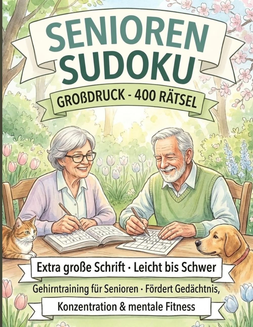 Senioren Sudoku Großdruck - 400 Rätsel: Extra große Schrift · Leicht bis Schwer · Gehirntraining für Senioren · Fördert Gedächtnis, Konzentration & mentale Fitness