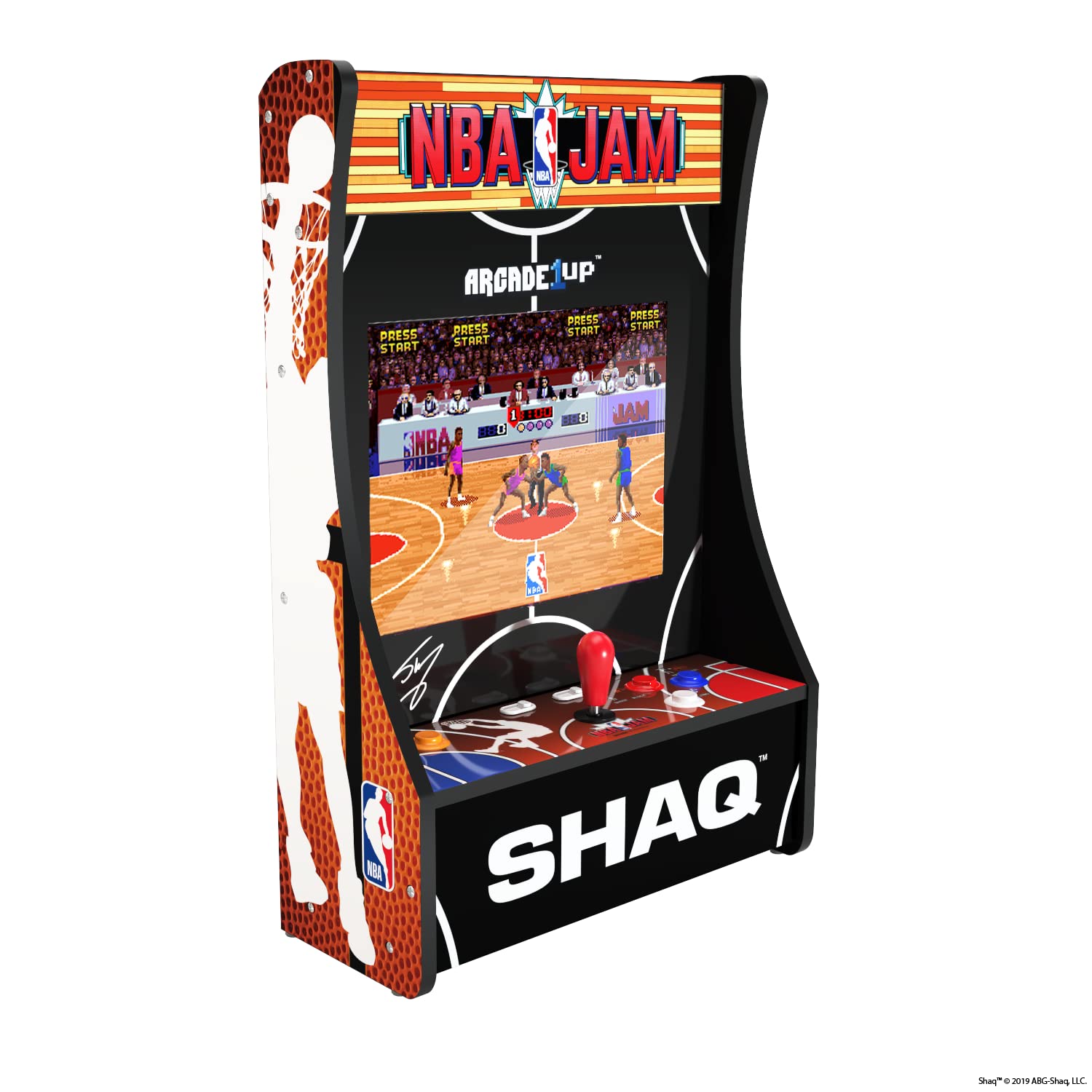 Arcade1Up NBA JAM Partycade Machine angled view