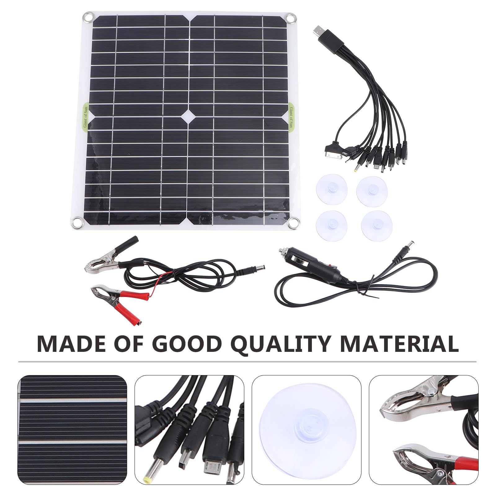 Tofficu Pannello Solare Monocristallino 200W Kit 12V per Batteria Auto e Camper, Piastra a Celle Solari Esterna Leggera ad Alta Efficienza per Energia Solare di Emergenza e Uso Portatile