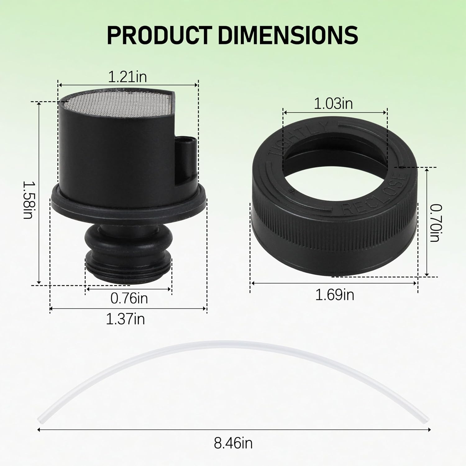 Replacement Cap & Straw Assembly for Bissell Little Green Machine 1 Pcs