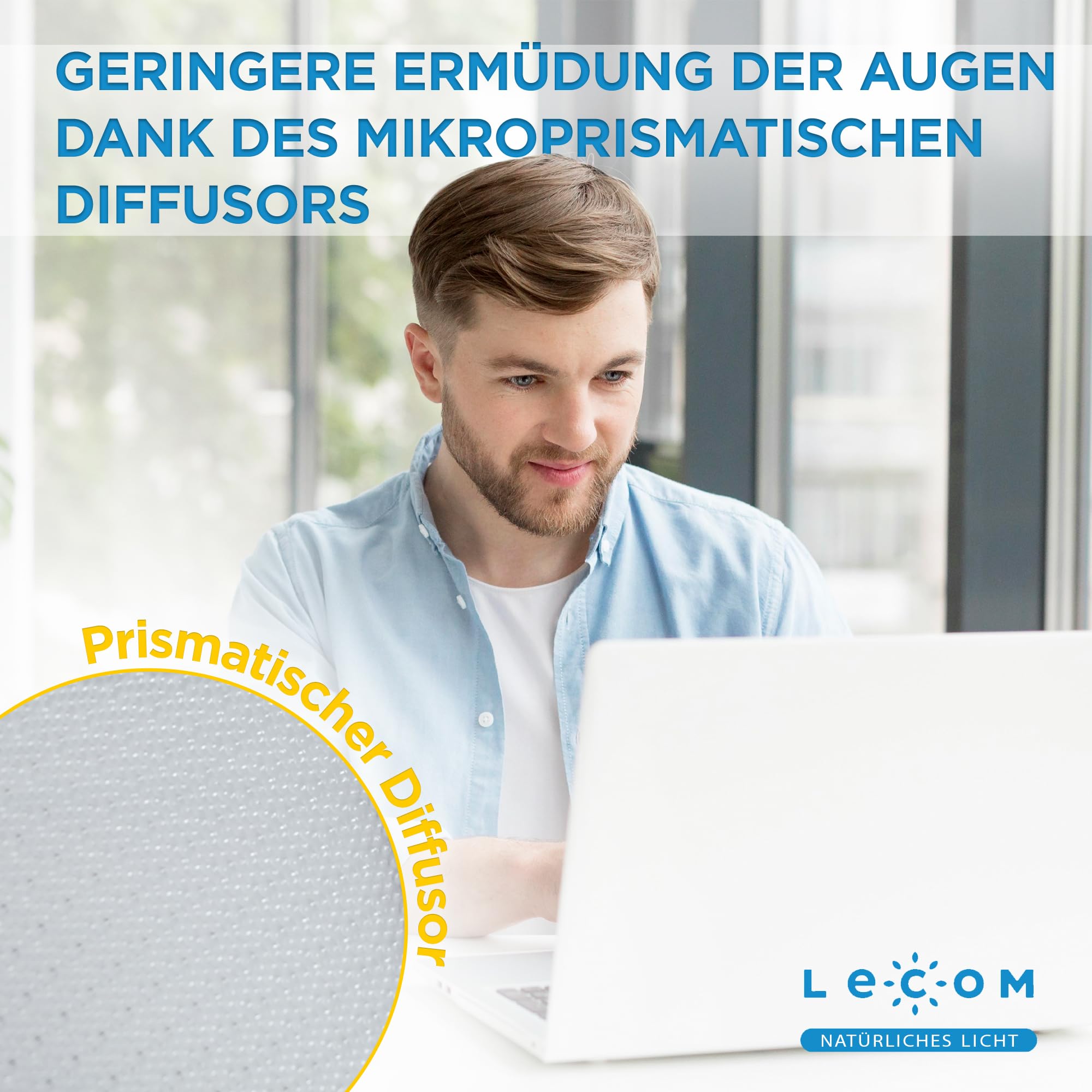 LECOM LED Rasterleuchte Neutralweiß UGR19 CRI90 3960lm Büro Arbeitsplatzleuchte