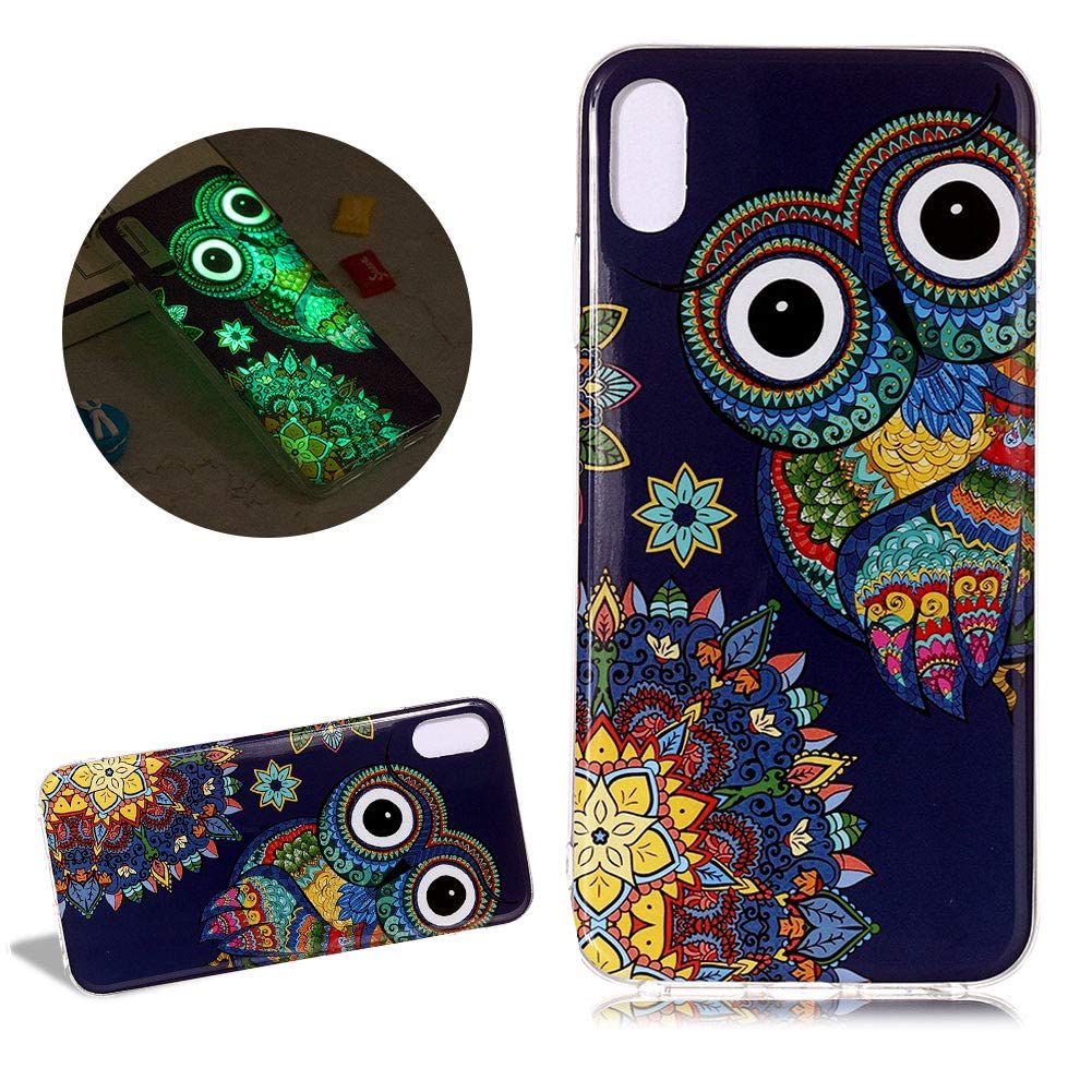 Luminosa Custodia Per IPhone X/XS – Fluorescente Farfalla Blu, Antiurto TPU, Glow In The Dark - 6