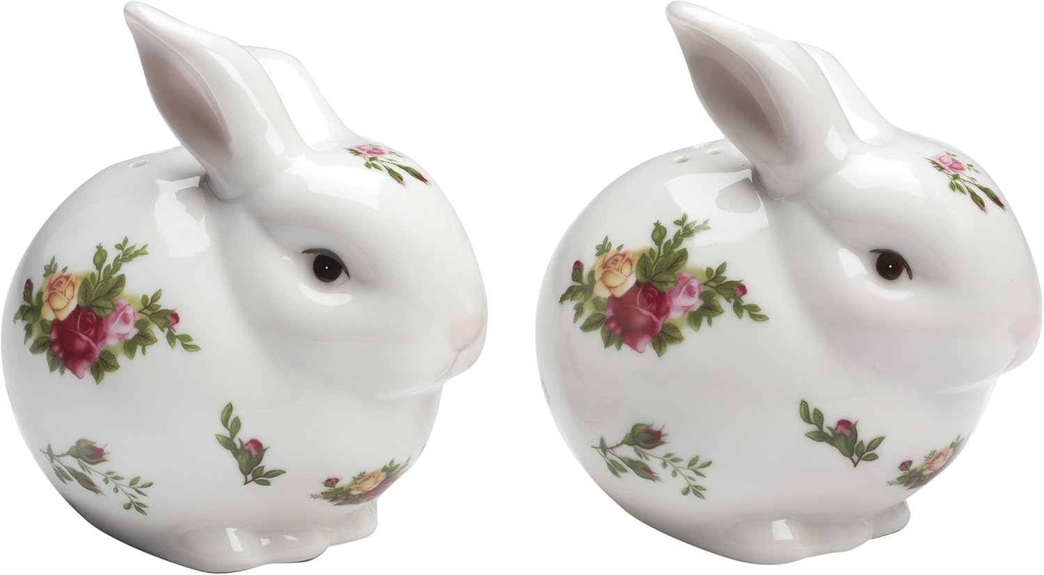 Royal Doulton-Royal Albert Old Country Roses Chubby Bunny Salt and Pepper Shaker