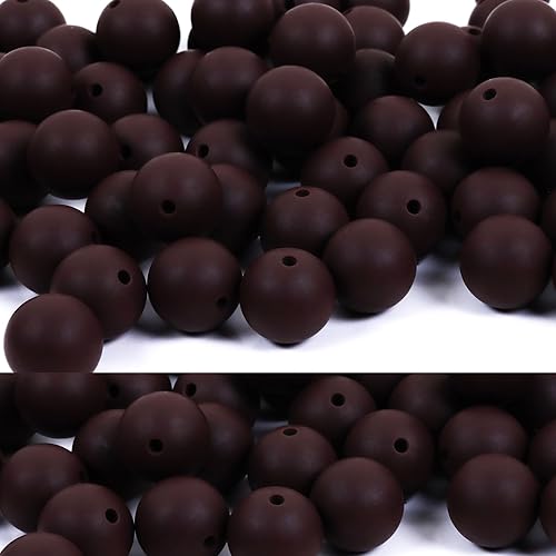 Miniatura 5 de HGUAN 70 cuentas redondas de silicona de 0.59 pulgadas (0.591 in) adecuadas para llaveros hechos a mano, pulseras, collares, joyas, proyectos de