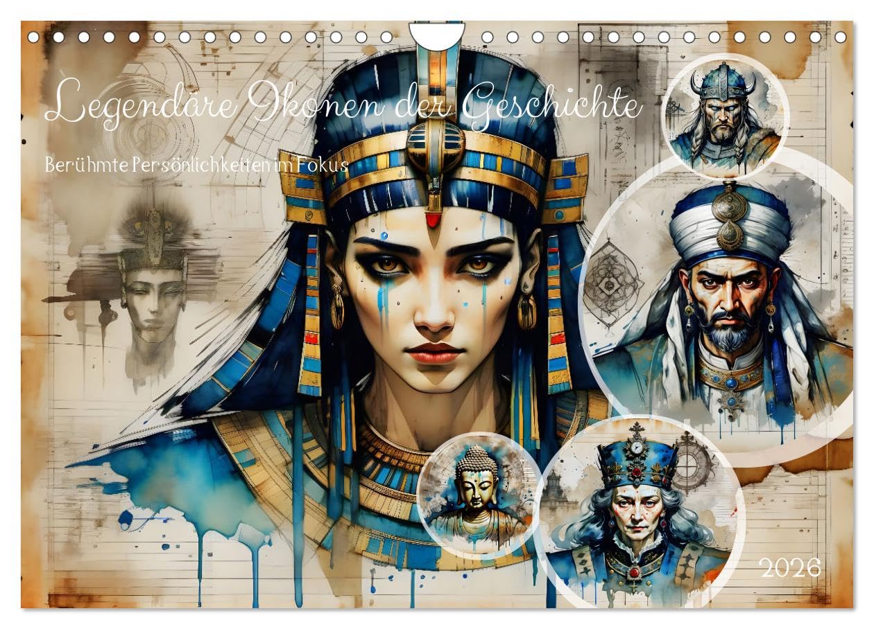 Legendary icons of history UK-Version (Wall Calendar 2026 DIN A4 Landscape), CALVENDO 12 Month Wall Calendar โ image 1