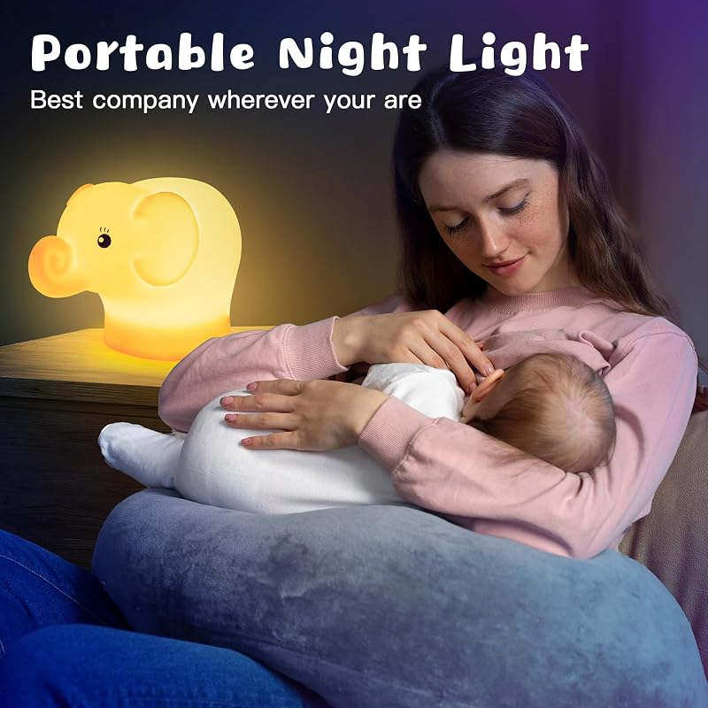 Nice Dream Nyúl Éjszakai Lámpa Gyerekeknek, 9 Szín Szilikon Hálólámpa Távirányítóval és Időzítővel