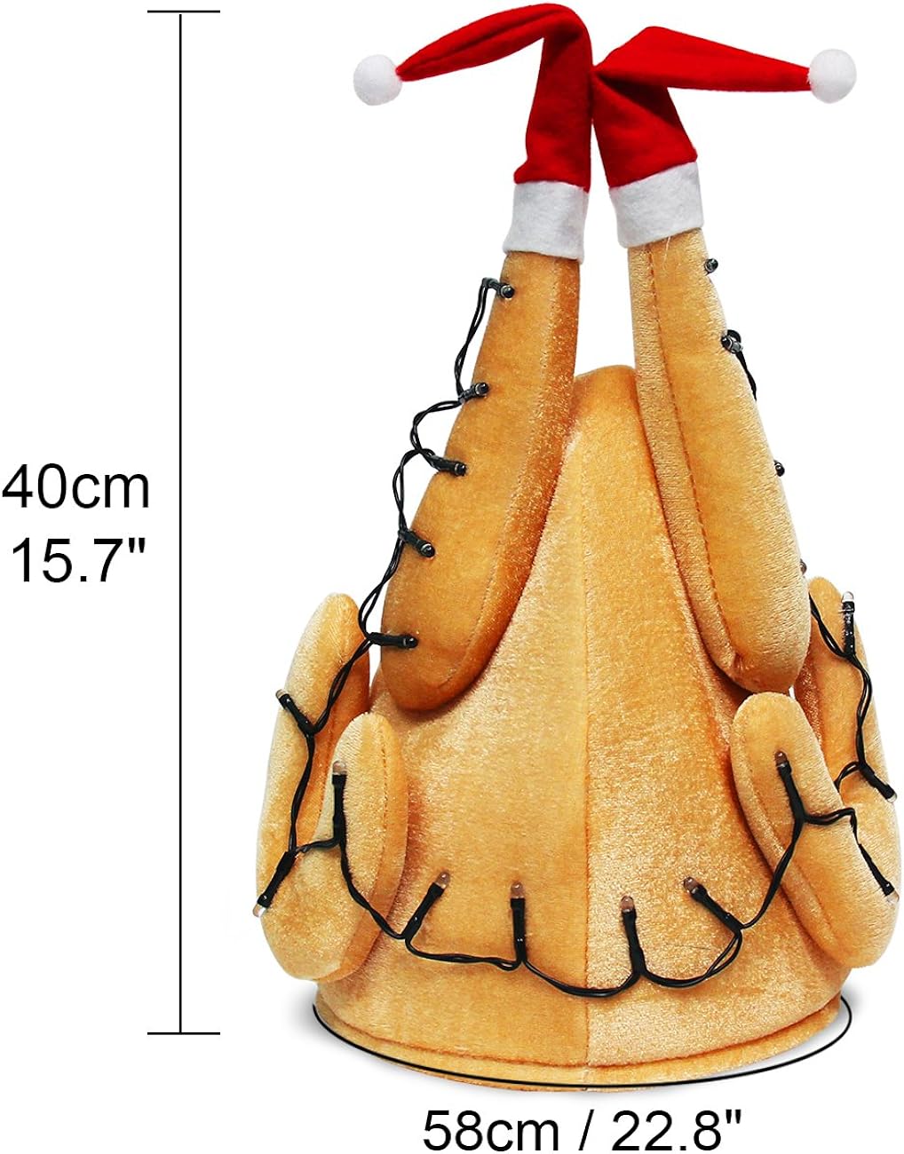 Evaliana Unisex Turkey Hat Light-Up Drumsticks Cap Christmas Costume Thanksgiving : Clothing, Shoes & Jewelry