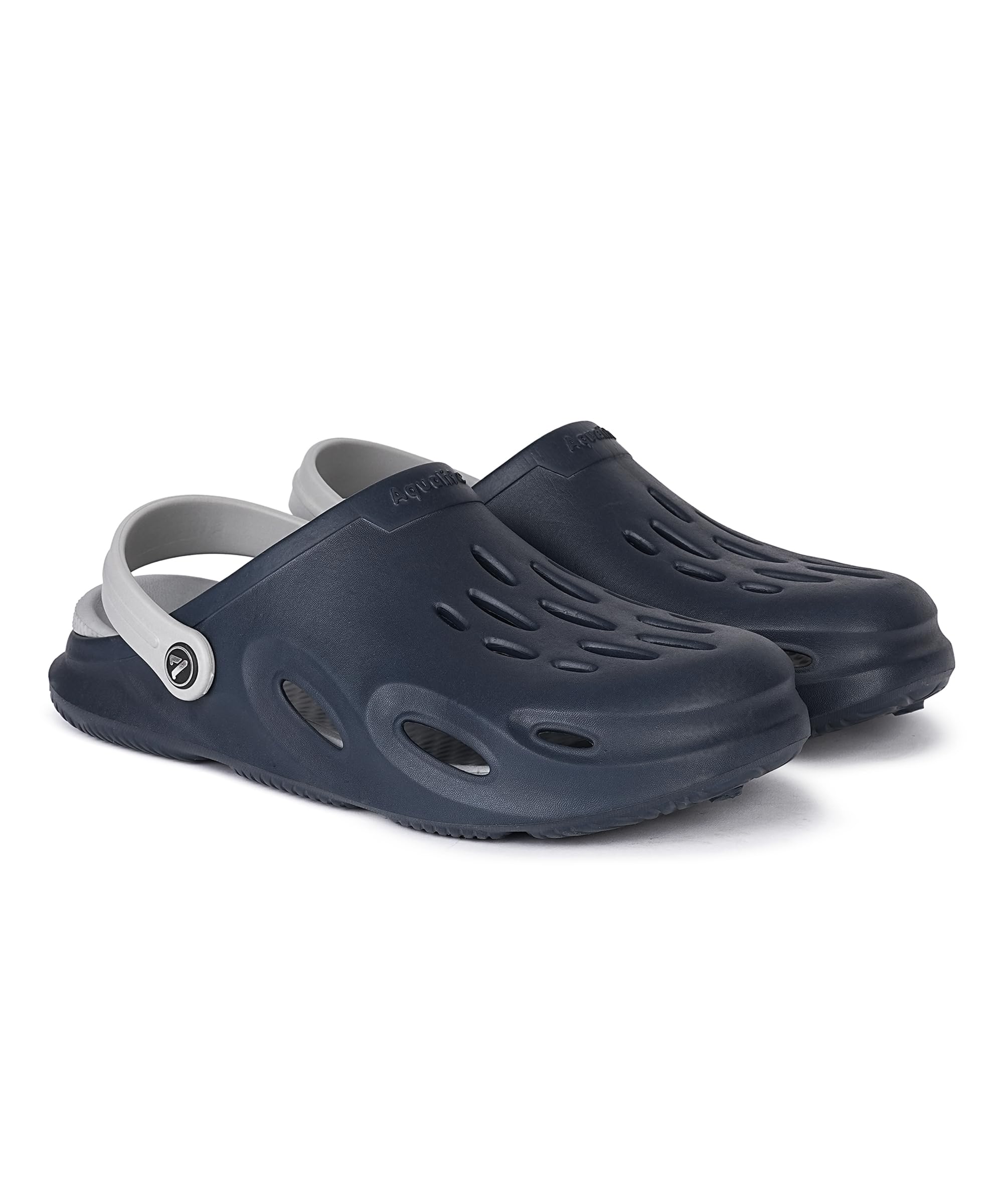 Aqualite Mens Navy Blue & Grey Anti-Skid Clogs - 7 UK (B0CB18JTWP) Amazon Price History, Amazon Price Tracker