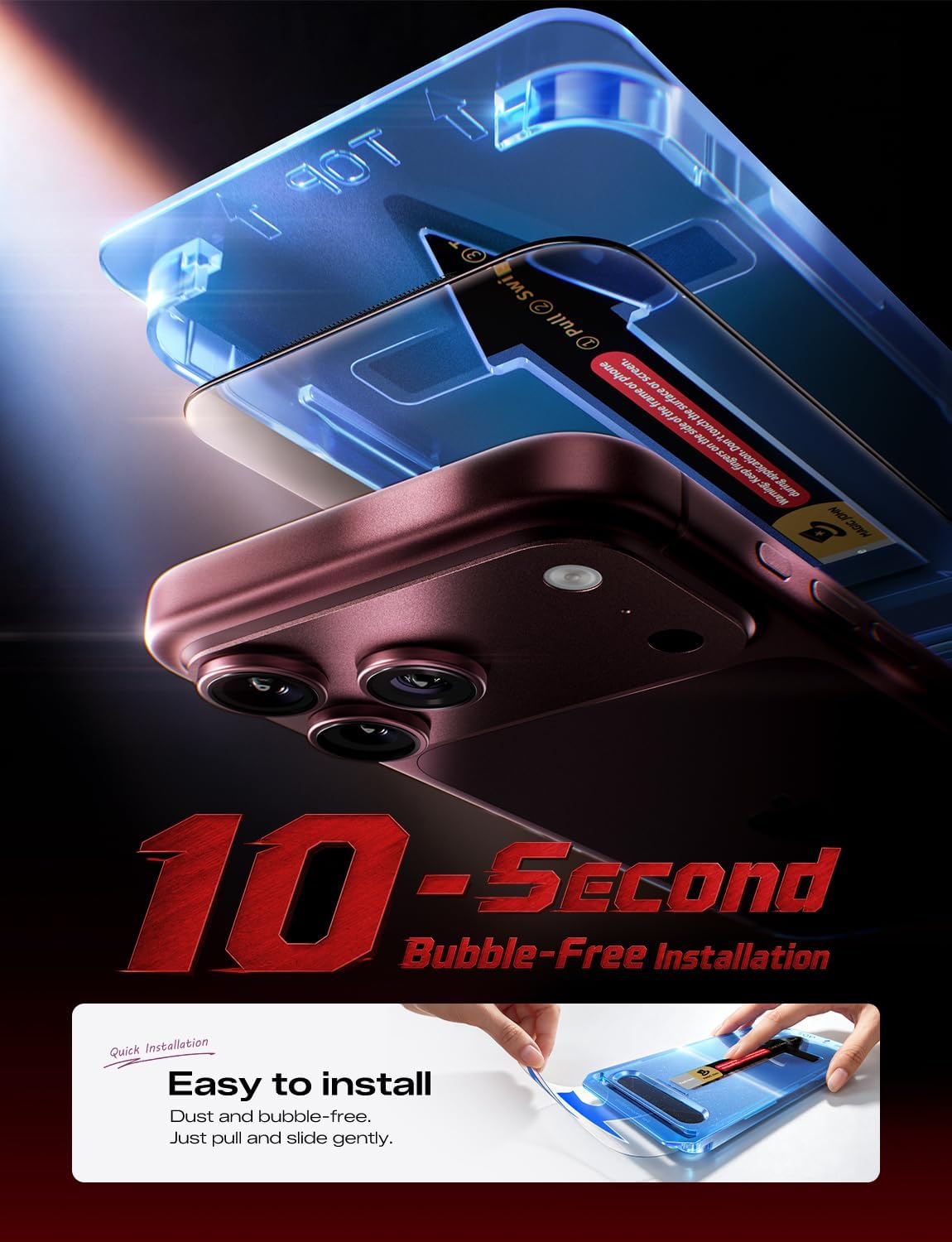 MAGIC JOHN for iPhone 18 Pro Max Screen Protector Easy Installation