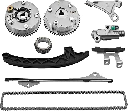 14401-59B-003 Engine Timing Chain Kit w/VVT Gear Sprocket Compatible with Honda Civic CR-V 1.5L 2016-2020, 14310-59B-004 14320-59B-004 14510-5A2-A02