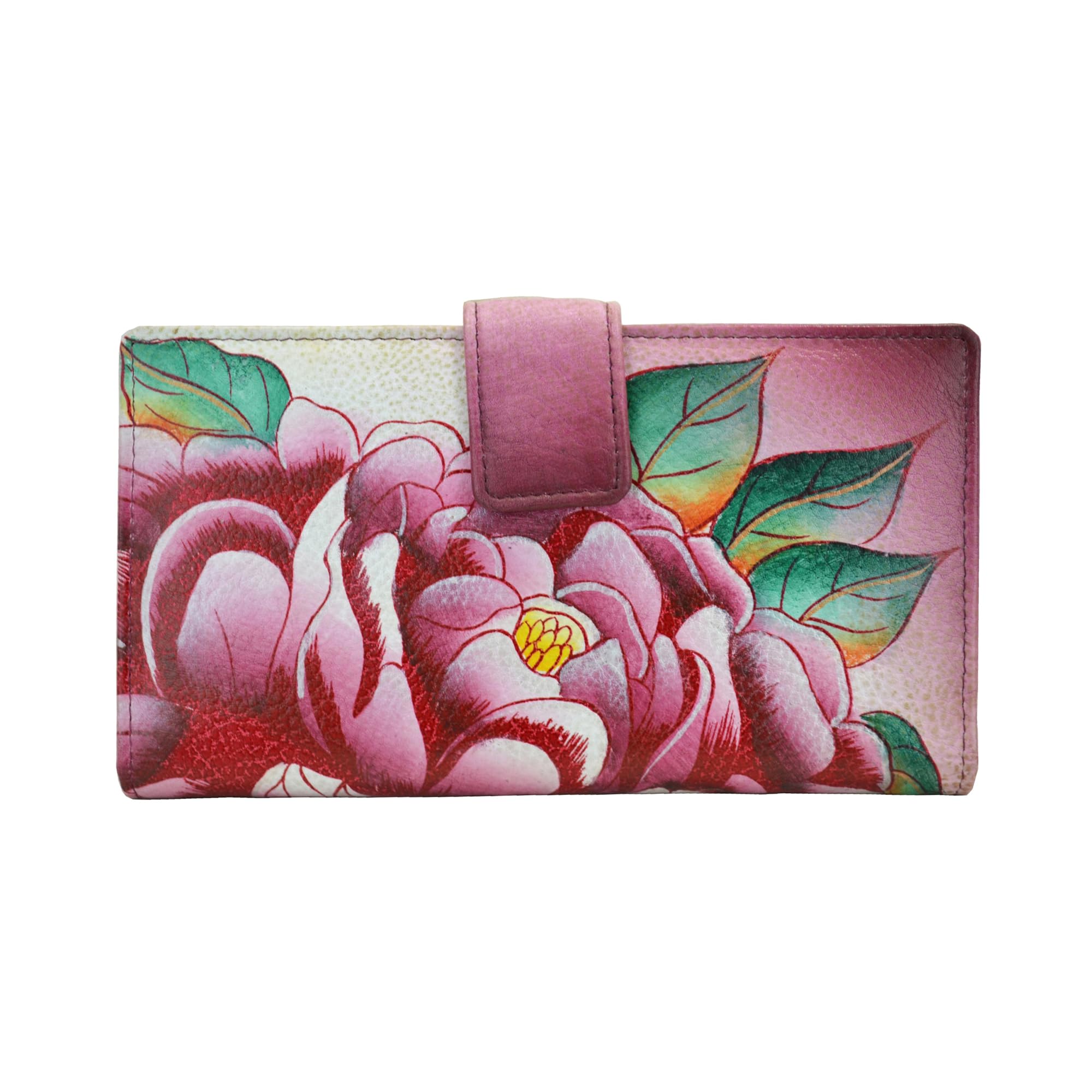Women's Hand Painted Genuine Leather Two Fold Organizer Wallet