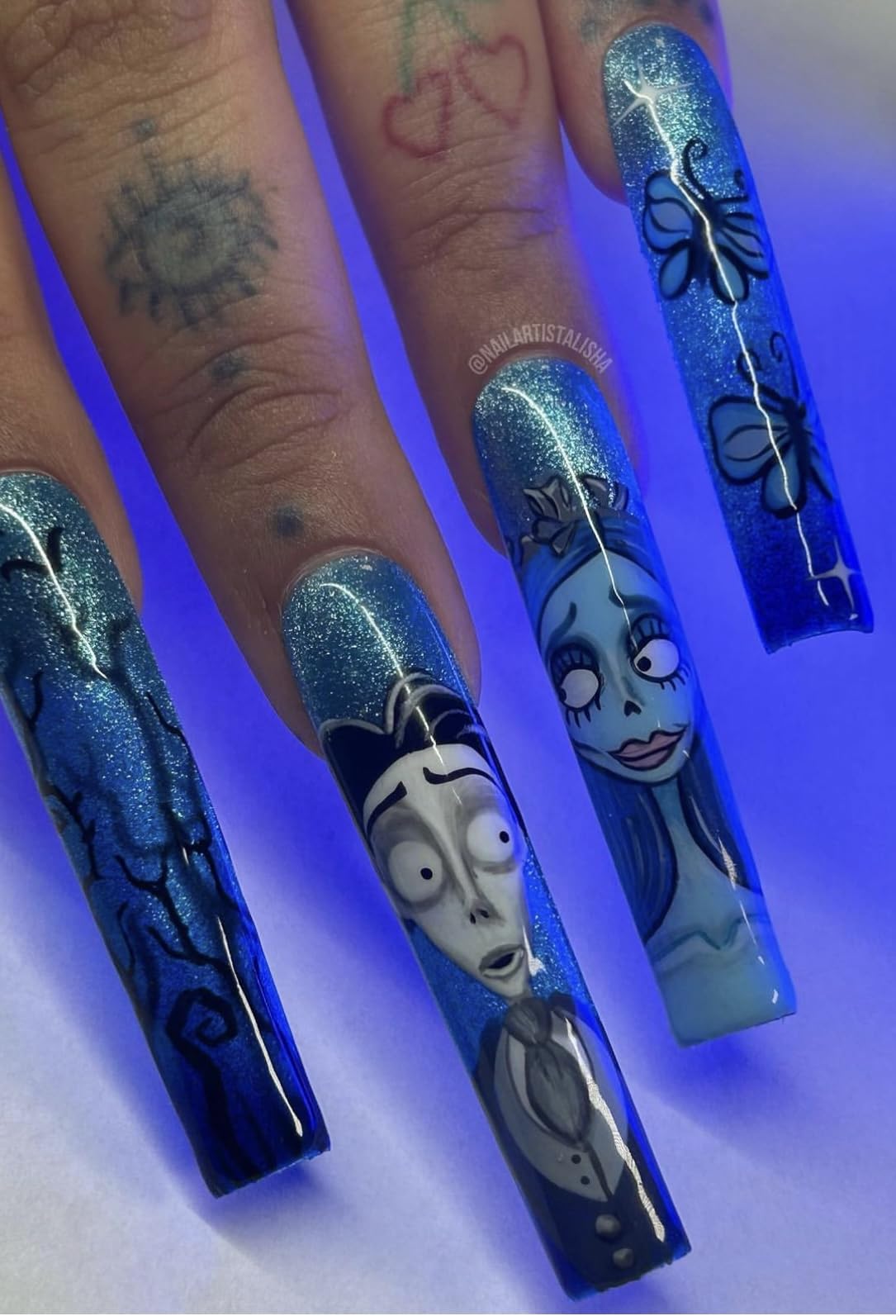 Amazon.co.jp: NailGang 恐ろしい映画 ハロウィン ネイル