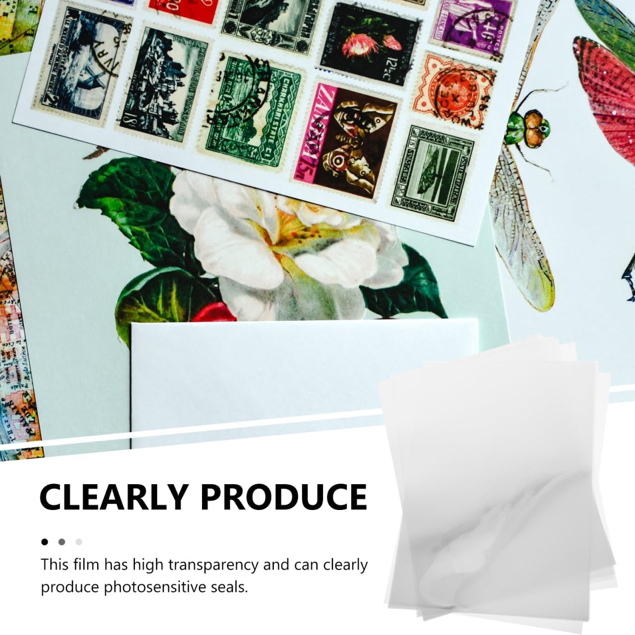 100pcs Exposure Film High Transparency Practical Stamp Making Cuttable Light Portable