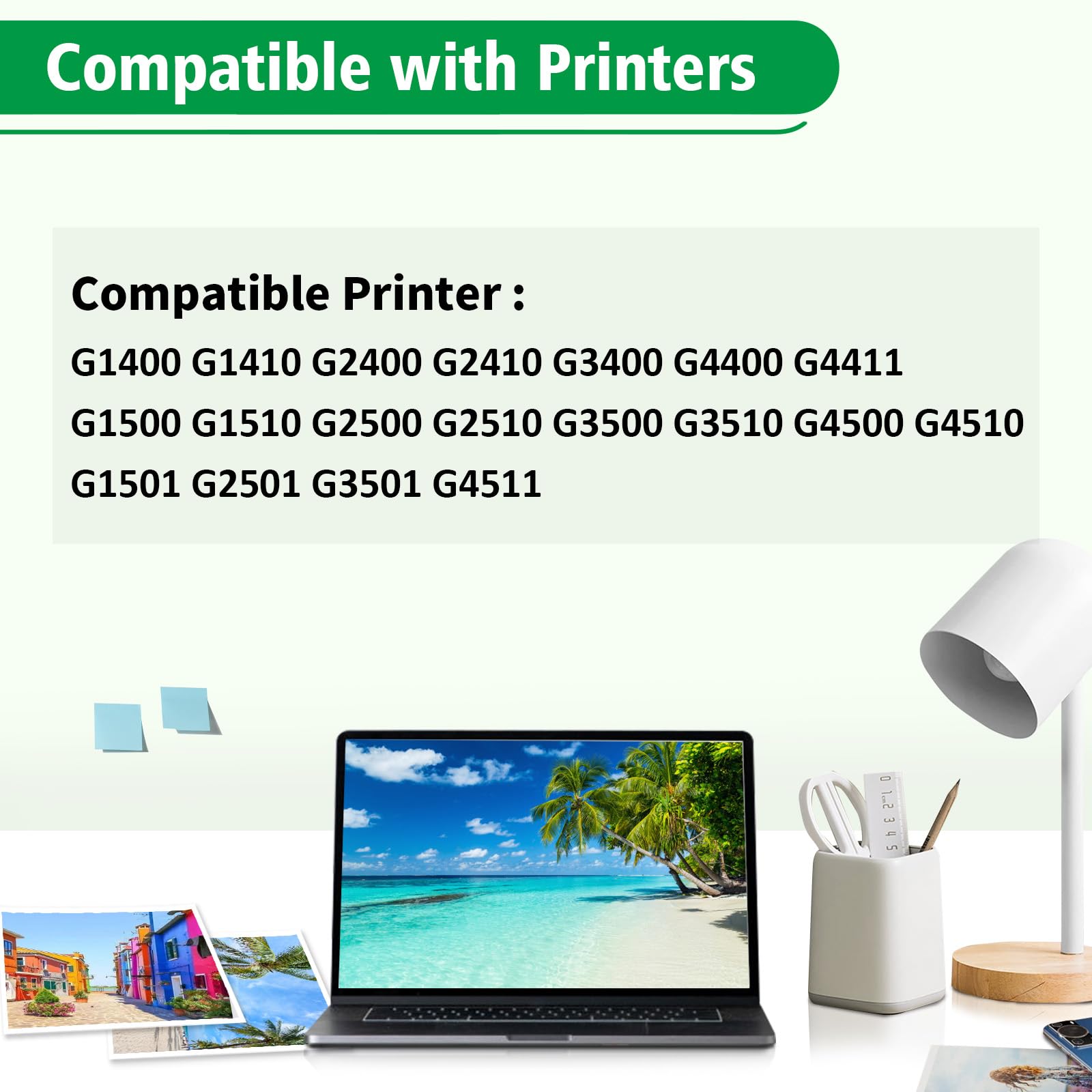 4color Compatible GI-490 Big Bk GI490 490 C M Y Ink For Canon Pixma
