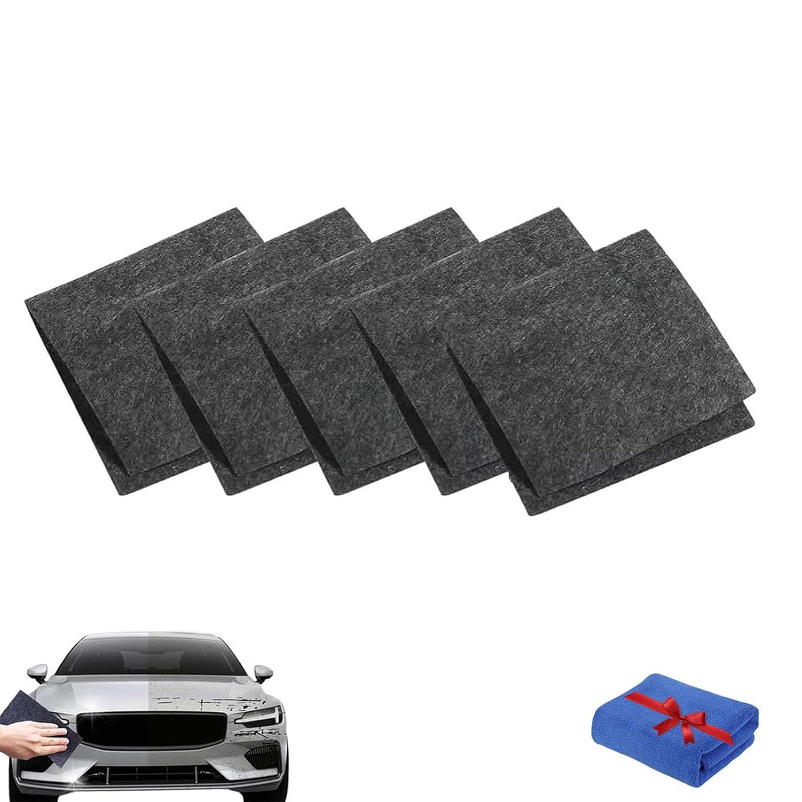 JORCEDI Fixapro Ultimate Scratch Remover, Fixapro Scratch Remover, Car Cleaning Cloth for Scratches, Quick Paint Restoration, Works on all vehicles (5pcs)