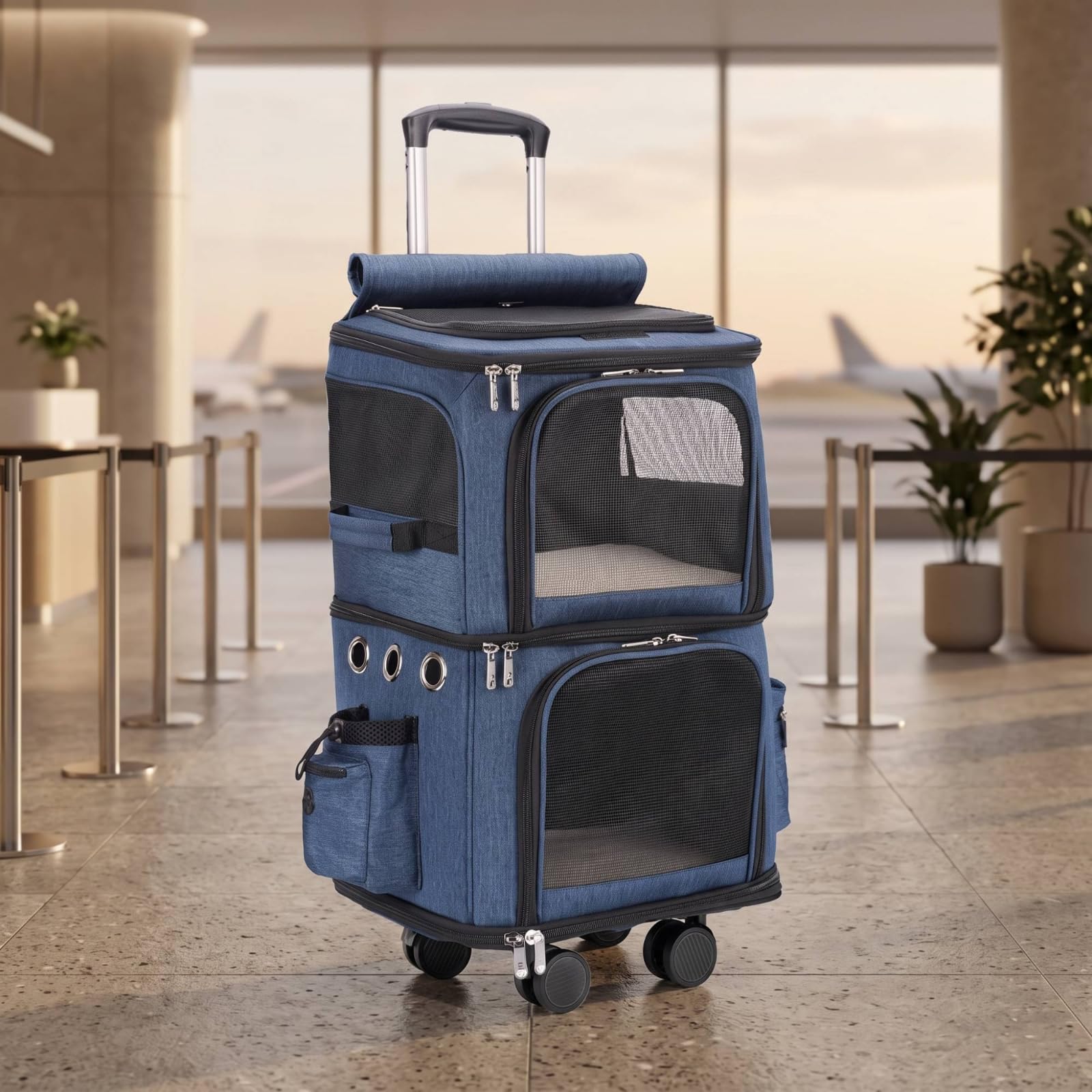 Faltbar Transportbox mit Rärn, Dunkelblau