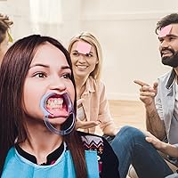 Vista 5 de JMU Retractor dental de mejillas, abridor de boca para blanqueamiento dental en forma de C, azul transparente (L, S, M) – (paquete de 3)