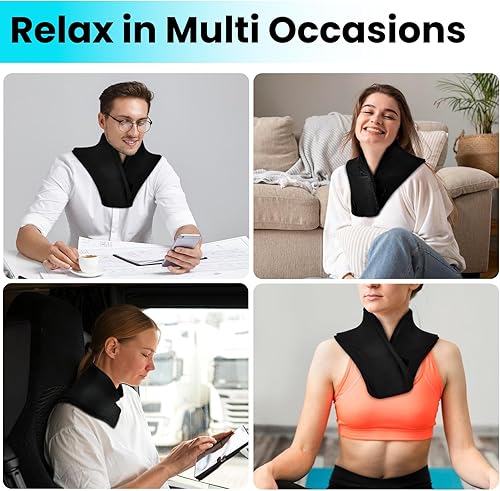 Miniatura 5 de iTHERAU - Gel de envoltura de hielo para cuello, almohadilla de enfriamiento para cuello uterino y hombro, compresa fría y caliente, envolturas de