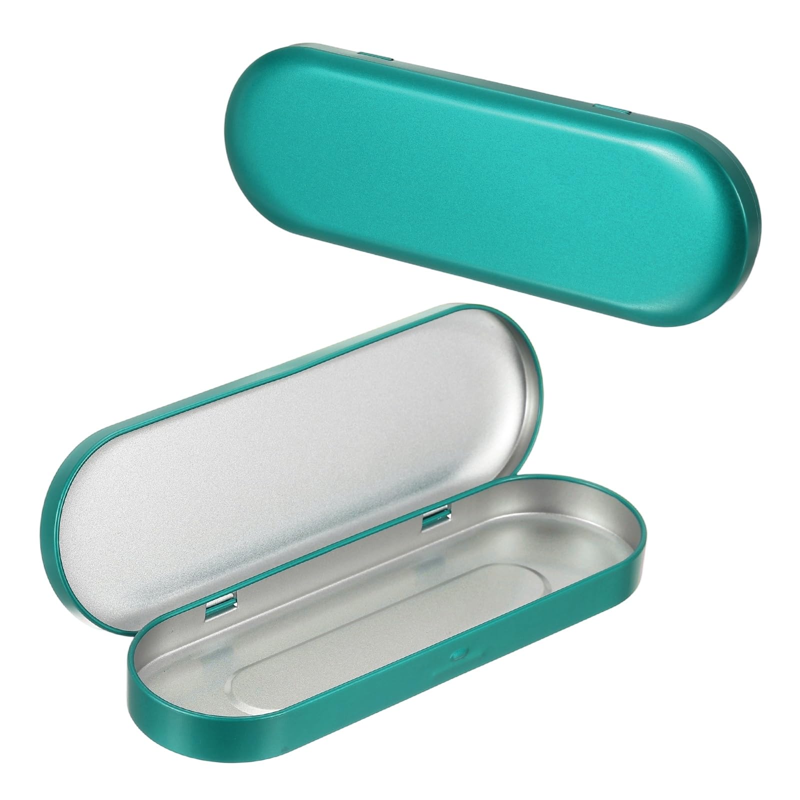Boîte rectangulaires en métal à charnière lot de 2 boîtes vertes de 17x6,1x1,9 cm
