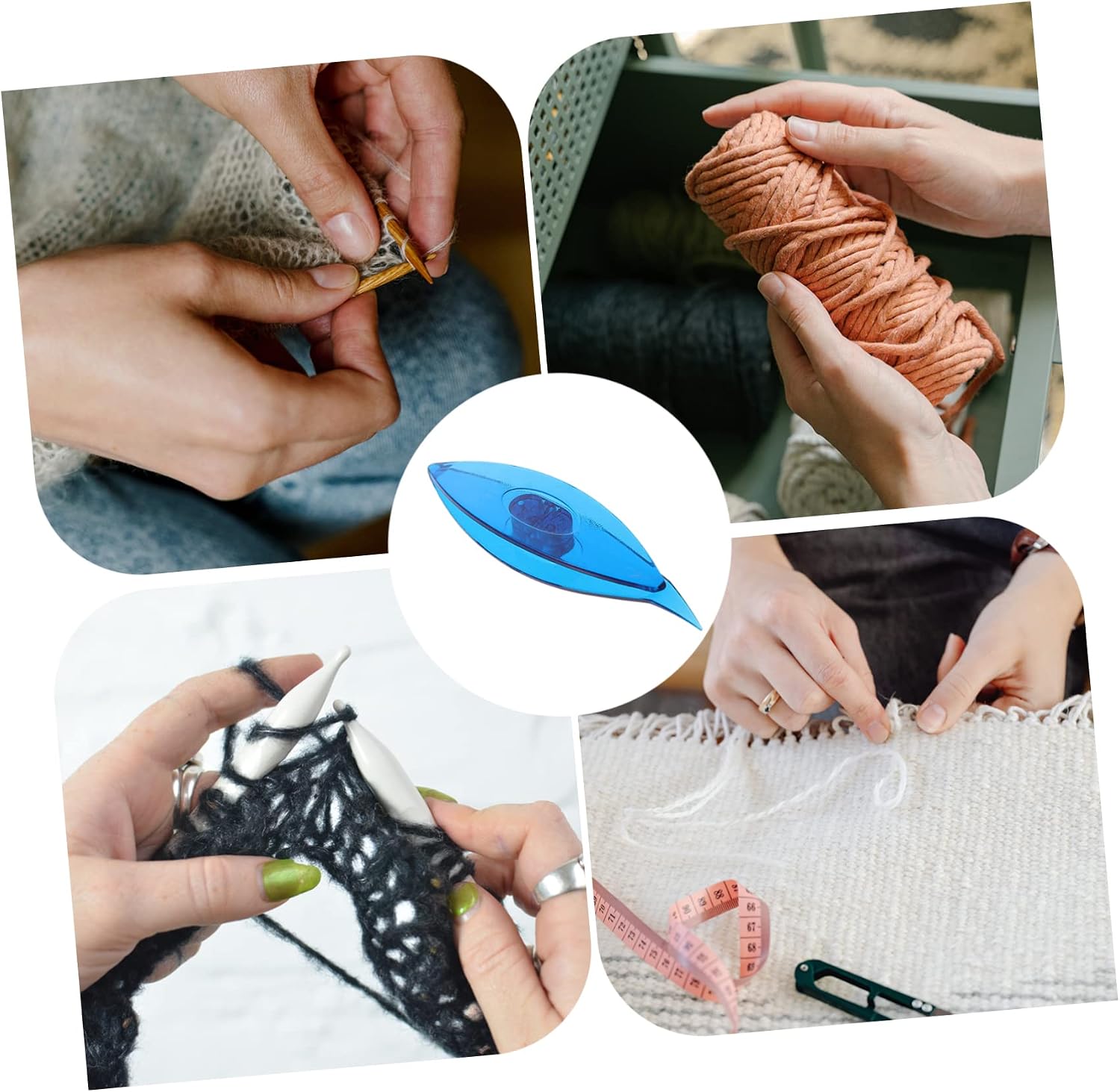 PERSELOSO 2pcs Lace Making Tools Craft Needles Tatting Shuttle Kit for Home Weaving Projects Comfortable Grip for Beginners and Handicraft Enthusiasts