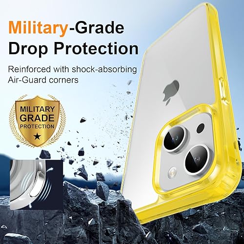 Miniatura 9 de MOCCA Funda transparente compatible con iPhone 15, no amarillea, compatible con carga inalámbrica, delgada, a prueba de golpes, transparente, a