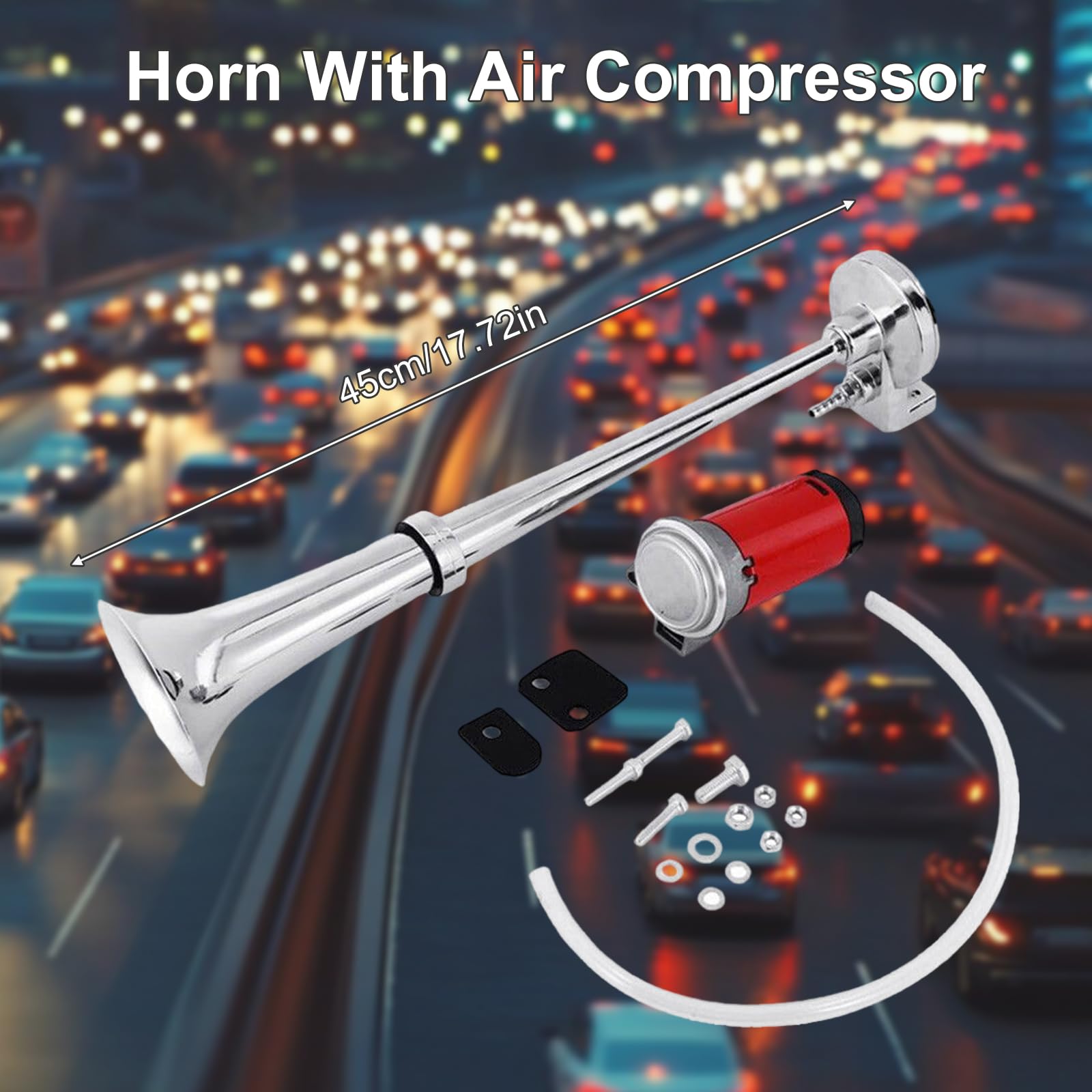 Cerioll Klaxon À Air, Klaxon Voiture Air Horn, Avertisseur Sonore Voiture, Avec Compresseur D'air, 12V, 150db, Super Fort, Pour Moto, Bateau, Camion, Train