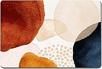 Vista 10 de Rnivvi Tapete de comida para perros, 12" x 19" pulgadas, tapete absorbente con diseño de flores para tazones de perros y gatos para comida y agua