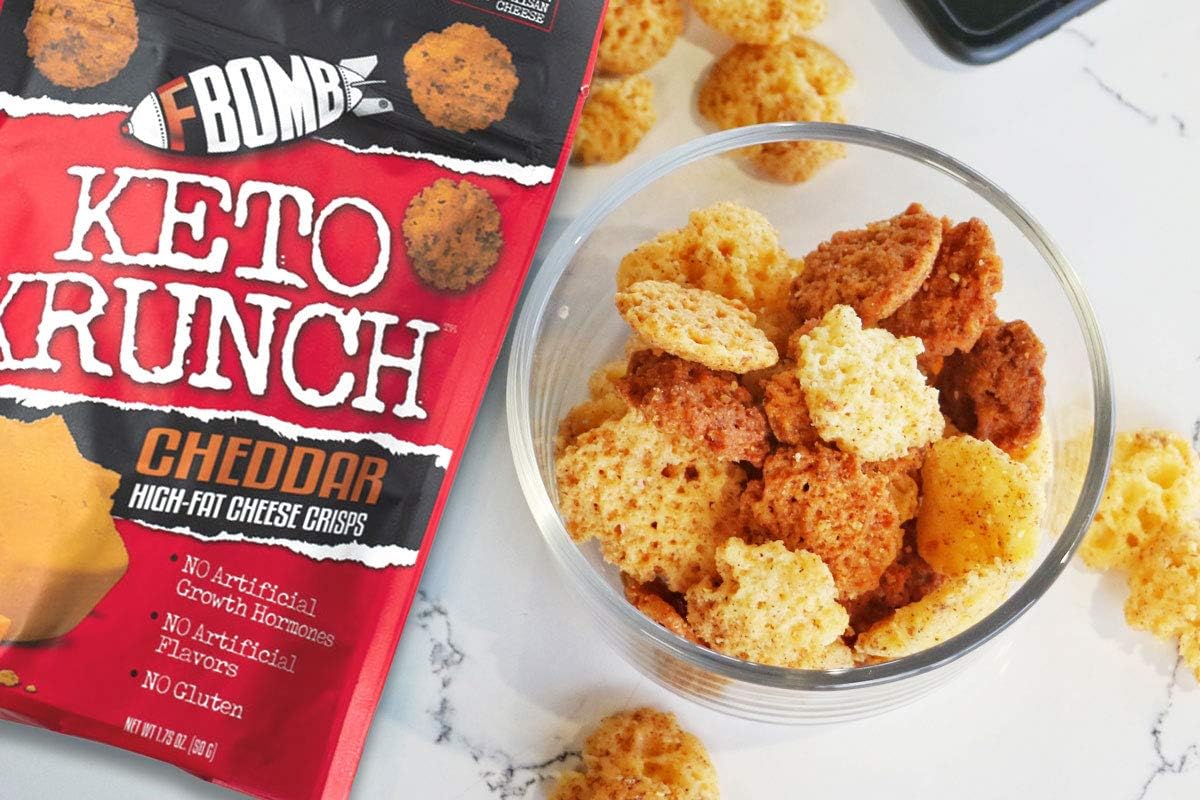 Fbomb Cheese Crisps: Healthy Low Carb Snacks, High Protein Crisps, 100% Natural Keto Snacks | Oven Baked, Premium Artisan Cheese, Gluten Free, Sugar Free | Cheddar, Buffalo, Chili Lime Variety 6 Pack 3 Fbomb Cheese Crisps: Healthy Low Carb Snacks, High Protein Crisps, 100% Natural Keto Snacks | Oven Baked, Premium Artisan Cheese, Gluten Free, Sugar Free | Cheddar, Buffalo, Chili Lime Variety 6 Pack
