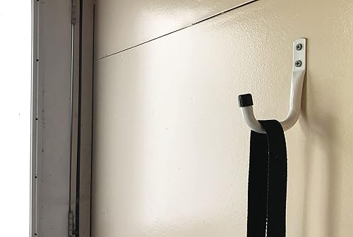 Miniatura 10 de Shepherd Hardware 8096E Ganchos de acero resistente para almacenamiento de garaje, 3 tamaños, paquete de 6, color blanco