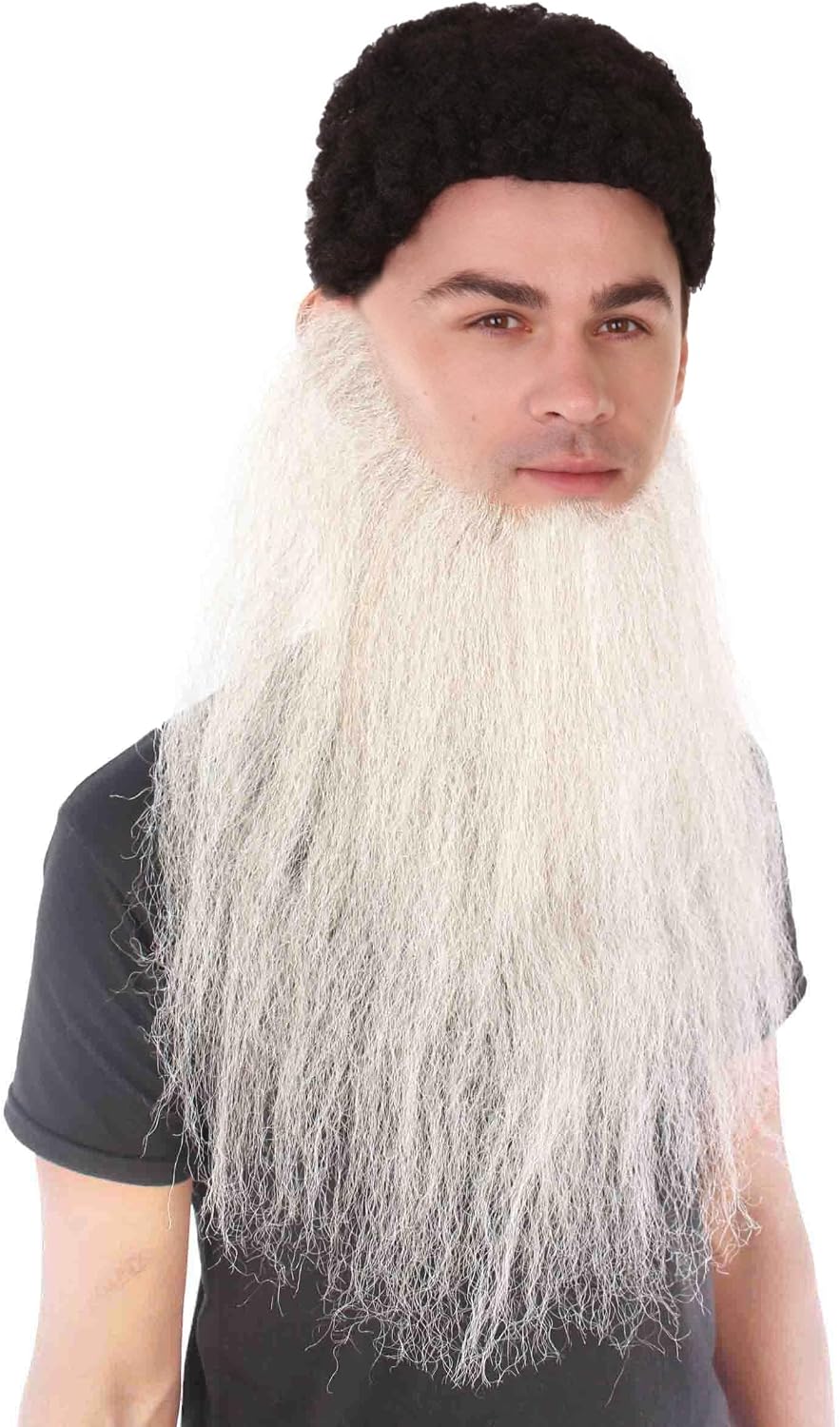 Long Synthetic Beard for Men Ideal for Cosplay and Performance