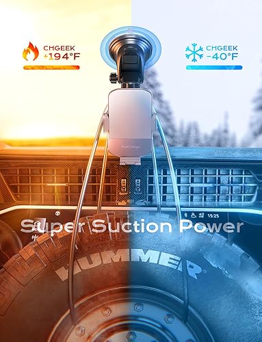 Miniatura 6 de CHGeek Cargador inalámbrico para automóvil, carga rápida de 15 W, soporte de teléfono para iPhone 15 14 13 12 Mini Pro Max 11 XS, Samsung Galaxy S23