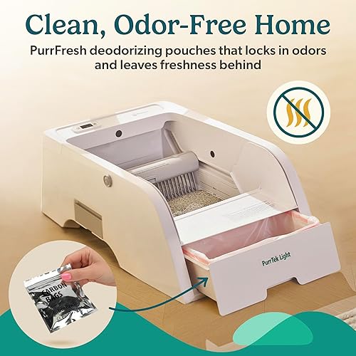 Self Cleaning Litter Box with Auto Safety Sensors for — close-up of materials and construction quality