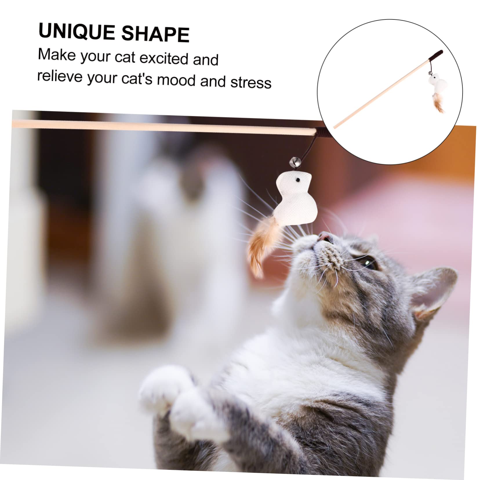 POPETPOP Lot De 3 Jouets Interactifs pour Chat avec Clochettes pour Intérieur (5 Pièces X 3)