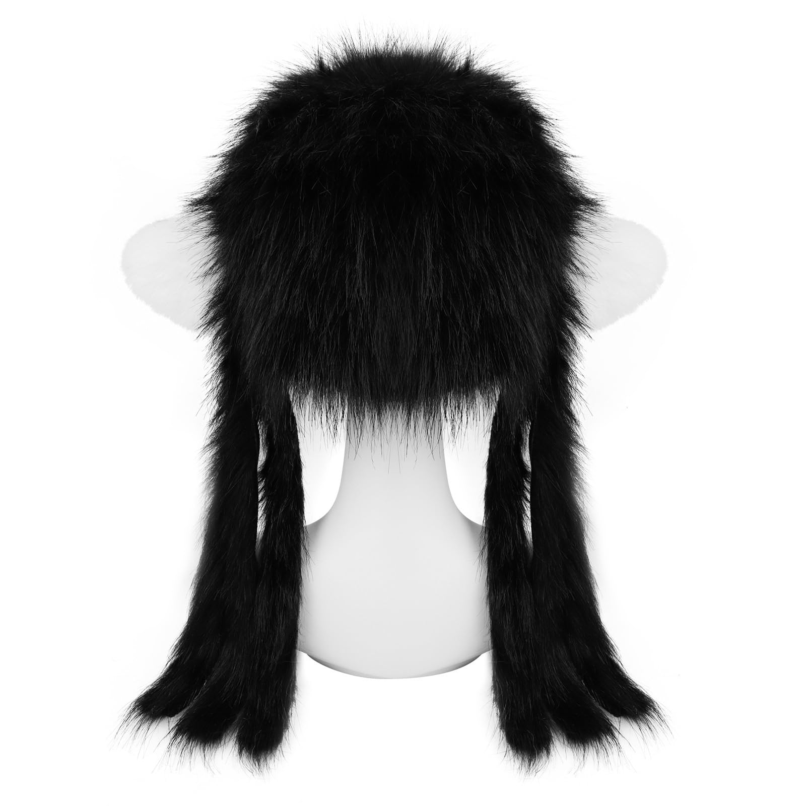 Śliczna Puszysta Maska ​​zwierzęca Nakrycie Głowy Fursuit Miękkie Sztuczne Futro Przebranie Na Karnawał Nakrycie Głowy Na Przebranie Na Imprezę Halloween